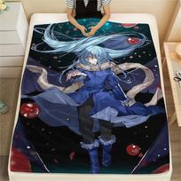 Slime Rimuru šilta spausdinta flanelinė antklodė sofai, lovai, namams, kelionėms, jaukiai -xia95 100x150cm gray