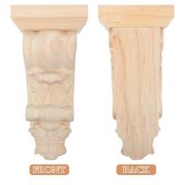 Unfinished Solid Wood Corbels for Shelves Fireplace Mantels Doorways Countertops 6.5x3.2x1.6 Inch Hand Carved European Rustic other beige