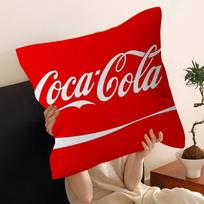 C-Coca C-Cola Pagalvė Anime Pagalvė Sofos-Lovoje Galvūgalio Pagalvės Užvalkalas Pagalvėlės Užvalkalas 45X45 Cm Madingas Short plush 30*30(CM)-1Pcs red
