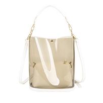 Elegant 2 in 1 Bag Clear Bucket Bag Jelly Bag Semi-clear PVC Shoulder Bag Messenger Bag Gift for Holidays Beach Timing balta