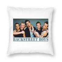 Backstreet Boys Kvadratinė pagalvės užvalkalas Poliesteris Linas Aksomo raštas Užtrauktukas Dekoratyvinis lovos pagalvės užvalkalas Didmeninė prekyba 30cmx30cm(12x12Inch) black