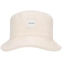 Calvin Klein Retro imitacijos šerpa klasikinė žvejo kepurė, tas pats stilius vyrams ir moterims, karvės pieno baltumo 4F5055G-QYJ balta