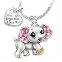 Versatile Animal Necklace: Ladybug, Elephant, Owl, Bee in Two-Tone European American Style. white
