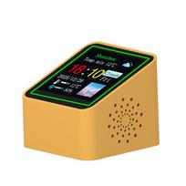 Smart WiFi Weather Station Clock with Mini TV Display - 2026 Edition. black
