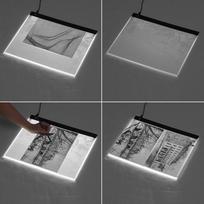 LED A3 Light Panel Graphic Tablet Light Pad Digital Tablet Copyboard with 3 level Dimmable Brightness for Tracing gray