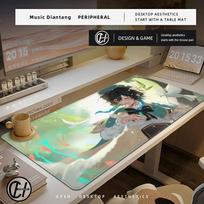 Genshin Impact Venti Mousepad Office Computer Desk Mat Keyboard Mouse Pad Cushion Antislip Deskpad Pc Anime Game Large Hybxaxc 800x300x2mm black