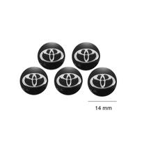 5/10 vnt. Automobilio nuotolinio rakto logotipas Metaliniai emblemos lipdukai Toyota Corolla Yaris Aygo Prius CHR Camry Auris Avensis Land Cruiser Prado