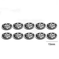 5/10 vnt. Automobilio nuotolinio rakto logotipas Metaliniai emblemos lipdukai Toyota Corolla Yaris Aygo Prius CHR Camry Auris Avensis Land Cruiser Prado