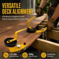 Adjustable Deck Board Straightening Tool Non Slip Handle Board Straightening Tool  DIY brown