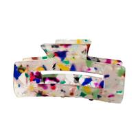 Hair Claw Clip Colorful Theme Hair Claw Clamp Lovely Nacreous Hair Holder Barrettes Strong Hold Hairpin for Girls 8 beige