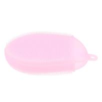 Soft Silicone Body / and Massager Brush Manual Body Cleansing Brush Handheld rožinė