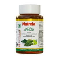 Nutrela Nutrition Spirulina 60 Tablets Pack | High-Protein Superfood For Energy, Immunity & Vegan Health white