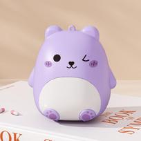 Cute cartoon animal medicine box portable medicine storage box transparent mini medicine box violetinė