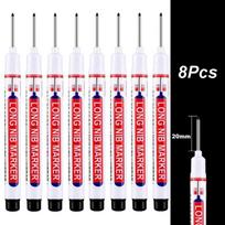 4-100PCS 20mm Deep Hole Long Nib Head Markers For Metal Perforating Pen Waterproof Bathroom Woodworking Decoration Multi-Purpose