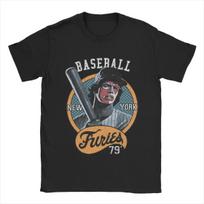 The Warriors Movie T-shirt Streetwear Unisex Oversized Crew Neck Cotton Short Sleeve Tee Tops XS gray