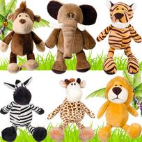4-1S Safari Stuffed Animals Bulk Plush Jungle Animal Toys Adopt Party Favors Brithday Baby Shower Gift