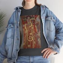 Hygieia Klimt Art Shirt and kids tshirt, Vintage Art Apparel S gray