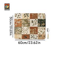 1Pcs Rubber Drying Mat With Of Tableware Drying Mat For Coffee Shop Restaurant Kitchen Carpet Tableware Durable Diatom Mud Table 40*50cm beige