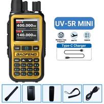 Baofeng 5R Mini Walkie Talkie Dual PTT Bluetooth APP Programming Grey Black Multi Band AM Wireless Copy Frequency Two Way Radios USB Plug