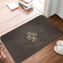 Norse Tree Of Life Printed Flannel Door Mat Viking Rune Design Soft Absorbent Rug For Home Decor Gift Idea 60x90cm
