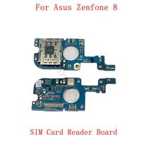 Sim Card Reader Holder Pins Tray Slot For Asus Zenfone 8 ZS590KS Sim Card Reader Board Flex Cable Repair Parts Zenfone 8 gray