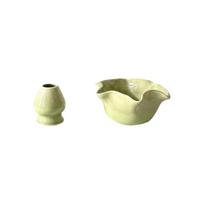 Japoniško stiliaus matcha dubenėlių rinkinys Gėlių formos matcha ruošimo rinkinys Matcha arbatos rinkinys Gėrimų parduotuvė Green 2pcs