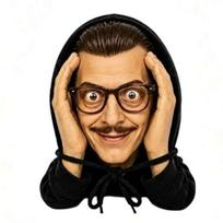 Helovino pokštų rekvizitai Baisus lango veidas, Realistiškas gąsdinimo rekvizitas stiklinėms vakarėlio dekoravimo paviršiams, Baisus veidas Kabantis bauginantis vaiduoklių namas D beige