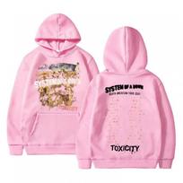 European Size System of A Down Toxicity Tour Hoodie XXL rožinė