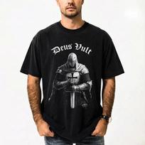 Deus Vult Shirt: Kneeling Knights Templar, Medieval Crusader Knightcore 5XL įvairiaspalvis