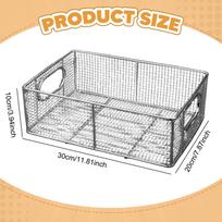 Deep Fryer Basket Frying Serving Food Fruit Vegetable Strainer for Restaurant 30x20x10 cm gray