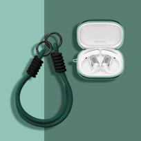 Suitable for Shokz Open Fit Pro Solid Color Silicone Wireless Bluetooth Earphone Protective Soft Cover with Rope Buckle black