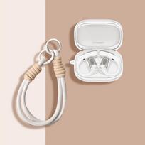 Suitable for Shokz Open Fit Pro Solid Color Silicone Wireless Bluetooth Earphone Protective Soft Cover with Rope Buckle balta
