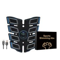 EMS pilvo raumenų stimuliatorius treniruoklis 3 valdikliai USB įkraunamas dešimties impulsų raumenų masažas, fitneso treniruoklis svorio metimui, kūno lieknėjimui black