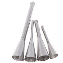 4Pcs Eclair Puff Nozzles Cupcake Filling Tube Pastry Syringe Cream Piping Tips white
