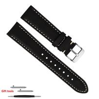 XL Ilgesnis 140+90mm Vintažinis Laikrodžio Dirželis 22mm 24mm Panerai SElKO Casio Laikrodžiams Prailginantis ir Storinantis Vyriškas Laikrodžio Dirželis 22mm-width gray