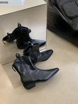 fashion Round Toe Women Ankle Boots Chelsea Botas Flat Mid Heels Black Brown Dress Shoes 2024 New Arrivals Party Winter Boots Woman 39 7.5
