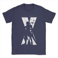 Men's Final Fantasy X Minimal T Shirts  Cotton Tops Novelty Short Sleeve Crewneck Tees Party T-Shirts 4XL white