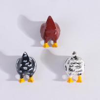 3 dalių vištos užpakaliuko šaldytuvo magnetukas kūrybiškas dervos šaldytuvo magnetukas baldų šaldytuvo dekoratyvinis lipdukas gimtadienio vakarėlio dovana gray