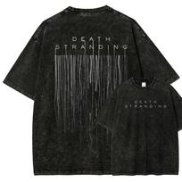 Death Stranding Naujas modelis skalbta marškinėliai Anime mylėtojas asmenybė Drabužiai per dideli Visų metų drabužiai Unisex karštas produktas minkštas XL black