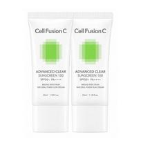 Cellfusionc Advanced Clear Sunscreen 100 SPF 50+ PA++++, 35ml, 2 pcs white