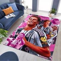 Juventus Football Player Pink Graffiti Art Print Area Rug Non‑Slip Rectangular Floor Mat Soccer Fan Home Decor Rug for Gaming Room Living Bedroom 40x60cm( 15x23in )