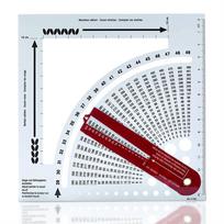 Knitting Gauge Converter Stitch Weave Craft Knitting Calculator Counter Ruler Sewing Guide Tool DIY Craft Apparel Sewing Supply gray