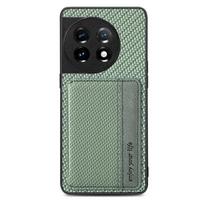 Dėklas Oneplus 13R ACE 5 Pro Piniginė Kortelių Laikiklis Odinis Telefono Dangtelis Oneplus 12 12R 11 10T Magnetinis Stovas Maišelis Dėklai OnePlus 13R žalia