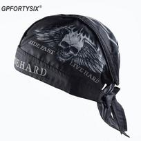 Vyriška greitai džiūstanti pirato kepurė dviratininkams: Drėgmę sugeriantys, pralaidūs orui, apsaugantys nuo saulės galvos apdangalai, universalus dydis. One Size Fits All black