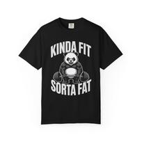 Kinda Fit Sorta Fat Funny Gym Workout - Unisex Garment-Dyed T-shirt L white