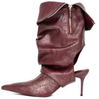 New Women's Luxury Pointed Stile Tto Heels Short Boots Back Air Side Zipper Fashion Party Women's Ankle Boots Western Boots 37 brown