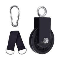 1/3Pcs Heavy Duty Gym Pulley Fitness Equipment Cable Pulley Fitness Pulley  DIY Exercise black plastic 3Pcs
