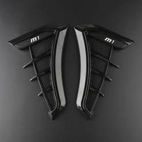 Carbon Black Car Fender Side Vents Air Flow Intake Hole Shark W3D Grille Sticker Cover for BMW M1 M2 M3 M4 M5 Car Accesorios black