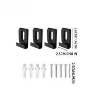 8/4pc Mirror Holders Wall Mounting Mirror Brackets Premium Quality Sturdy Glossy Chrome Finished Glass Hardware Installation Kit 8PCS(2sets)