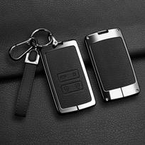 Metalinė odinė automobilio rakto dėklas dangtelis Renault Captur Megane Talisman Espace Clio Zoe Koleos Scenic Arkana Sandero Kadjar black
